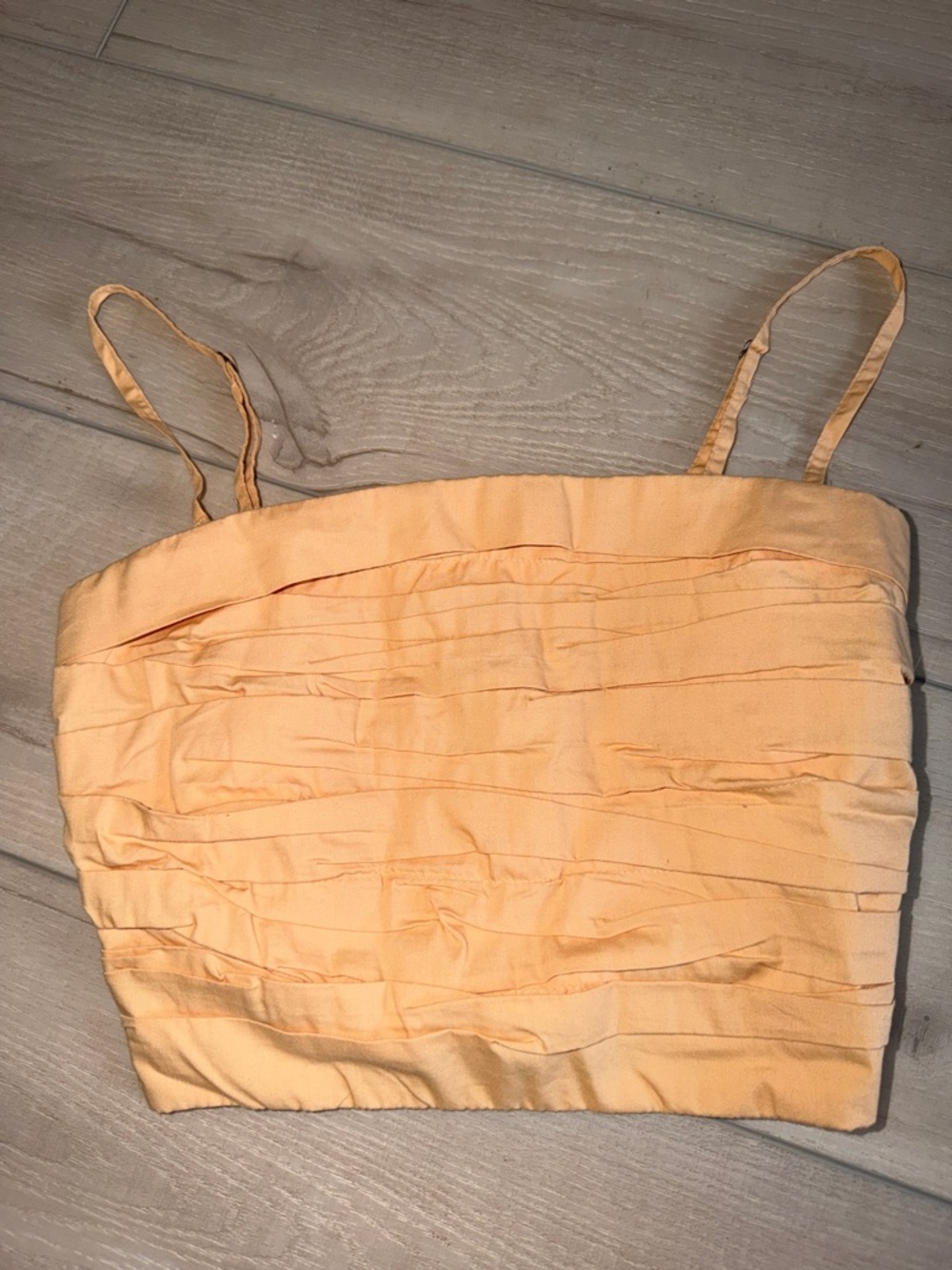 Abercrombie & Fitch Peach Spaghetti Strap Cropped Tank